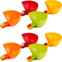 Guyuyii 8-Pack Dip Clips for Plates – Reusable Dips for Chips Serving Set for Kids and Adults, Parties, Picnics, Mealtimes, with Portion Control, Easy Clip-On Fit, BPA-Free Snack Bowls (4 Colors)