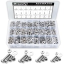 900pcs Nuts and Bolts Assortment Kit #4-40, #6-32, #8-32, #10-24 - Philips Pan Head 304 Stainless Steel Screws Set with Storage Box