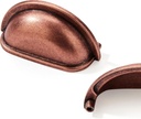 khtumeware 10 Pack 3" Vintage Drawer Pulls Antique Copper Cabinet Cup Pulls Kitchen Hardware Cabinet Handles Drawer Handles Knobs 3 inch Hole Center