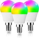 DOGAIN A15 Small Smart Light Bulbs, RGB Color Changing Light Bulb Compatible with Alexa Google Home, E12 Base Led Bulb WiFi Dimmable 500LM Christmas Lights 6W=40W Equivalent(Only 2.4Ghz 3 Pack