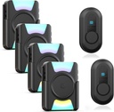 CallToU Hearing Impaired Doorbell, Waterproof Door Chime Kit 1000ft Wireless Door bell Chimes with Mute Vibration & Flash Light 2 Push Buttons + 4 Portable Receivers for Home/Elderly/Senior/Patient