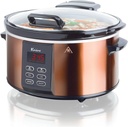Electric Digital Slow Cooker 6.5qt Copper Auto Shut Off