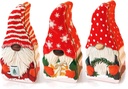 3Pcs Christmas Cookie Jar Christmas Cookie Tins with Stripe Snowflake & Dot Pattern Metal Cookie Tins with Cover Compact and Portable Cookie Container