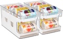 12 oz Can Organizer, Clear Rolling Soda Can Holder Dispenser, 2 Packs
