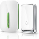 Waterproof Wireless Doorbell Night Light Without Battery Household Doorbell 1 Button 1 Receiver