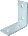 heneng 12 Pcs 4 Hole L Shaped Connector Bracket for 1-5/8" Strut Channel, 90 Degree Fitting, 3/16" Thick