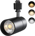 VANoopee 3-Color 30W H Track Lighting Heads Dimmable Bright LED Track Lighting Fixtures Accent Task Retail Kitchen Ceiling Spotlight Track Light H Type Pack of 1 - Flicker Free CRI90+ 36° 3000lm Black