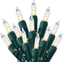 Joiedomi Clear Christmas String Lights Indoor,100 Count Mini Warm White Fairy Light,19.4 FT Lighting Decor for Patio Dorm Classroom Bedroom Holiday Wedding Party Garland Birthday Festival,Green Wire