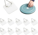 10pcs/Pack Wall Mounted Plate Rack Display Stand – Invisible Vertical Plastic Plate Wall Mount for Decorative Plates & Wall Paintings