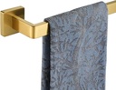 JQK Gold Towel Bar, Rounded Edges 18.41 Inch Towel Rack, 304 Stainless Steel Bathroom Wall Mount, Useable Length 16 Inch, TB250L16-BG