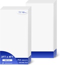 Smooth Drop Ceiling Tiles 2ft x 4ft - Waterproof, Fire-Rated, Easy Drop-in Installation - Premium PVC to Prevent Breakage - Ceiling Tiles 24" x 48", 10-Pack Cover 80 Sq. Ft, White
