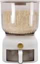 Rice Dispenser Large Sealed Grain Storage Container Rice Container Cereal Dispenser Storage for Beans Grains Square