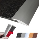 Floor Transition Strip Self Adhesive Carpet Wood Tile Vinyl Flooring Laminate Transition Cover Edge Trim Gap Doorway Threshold for Uneven Floors Heights Within 5 mm (Gray, 40 inches)