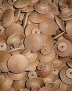 2" Birch Wood Unfinished Drawer Knobs - Round Wood Drawer Knobs without Screws (5 Count)