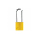ABUS 72/40HB75 Aluminum Safety Padlock with 3" Shackle, Keyed Alike, Yellow, Pack of 6
