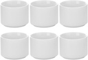 Sizikato 6 Pcs White Porcelain Tea Cups, 50 Ml Cylindrical Ceramic Sake Cups