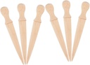 Kisangel 6pcs Garden Planting Hole Digger Wooden Handle Hand Tool for Efficient Sowing and Digging Your Garden