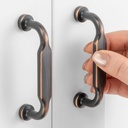 10 Pack 3 Inch Hole Centers, Oil Rubbed Bronze Cabinet Pulls Brushed Bronze Cabinet Handles Bronze Kitchen Hardware for Cabinets ZP2302 Drawer Bedroom Dresser Bathroom Vanity Cupboard