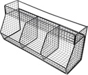 Wall Mount Basket Kitchen Shelves Vegetable Storage Basket Metal Wall Mount for Kitchen Black