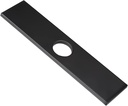 Black Kitchen Sink Faucet Deck Plate, 10 Inch Stainless Steel Hole Cover Faucet Deck Plate for 1 or 3 Hole Bathroom Sink Faucet, Covering Unused Mounting Holes