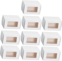 BESTOYARD 10Pcs Transparent Window Cake Box Creative Dessert Packaging Sweets Cupcakes Easy to Fold Elegant Display for Bakeries and
