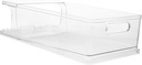 PRETYZOOM 2pcs Refrigerator Storage Boxes Stackable Can Holders for Drinks Organized Pantry Storage Plastic Beverage Dispensers Smooth Surface for Easy Access