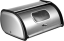 Stainless Steel Bread Box Small with Rounded Edges Kitchen Bread Container for Household Storage Smooth Surface for Countertop Organization