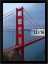 BESCRCL 12x16 Frame Wall Hanging Picture Frames, Black, 1 Pack