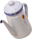 Luxshiny 1piece Enamel Coffee Pot Capacity Pour-over Kettle Skid-resistant Base Camping Tea Kettle for Outdoor Kitchen