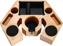 Coffee Filter Tamper Holder Wooden Espresso Machine Coffee Bar Accessories 8 in 1 Espresso Tamper Mat Stand Holder Tamping Station with knock box (51/54mm))