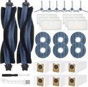 28 Pack Replacement Accessories for Eufy Omni C20 Robot Vacuums Parts, 2 Main Brush, 6 Side Brushes, 6 Washable Filters, 6 Dust Bags, 6 Mop Pads, 1 Cleaning Tool and 1 Screwdriver