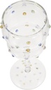 Glass Goblet Dot Pattern Decorative Drinking Cup for Parties Suitable for Wine Juice and More Elegant Barware for Celebrations