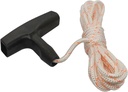 New Recoil Starter Rope 3-Meter Pull Cord with Starter Handle Replacement for Lawn Mower ChainsawTrimmer Edger Brush Cutter Engine Parts(Red and White Cord,3.5 mm)