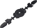 YMAISS Cabinet Handle Backplates, 18pcs Zinc Alloy Drawer knobs Back Plate Retro Style Single Hole Door Handle Backplate for Cabinets and Drawers knobs(Matte Black L: 120mm)