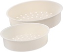 Garneck 2Pcs Round Food Steamer Basket 3L 5L Universal Rice Cooker Accessories Plastic Suitable for Cooking Vegetables Rice