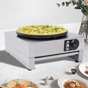 16'' Electric Crepe Maker Machine Non-Stick Pancake Making Machine Countertop Crepe Pan w/Batter Spreader Adjustable Temperature Commerical Crepes Griddle