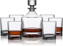 Whiskey Glass Wine Bottle Set Foreign Wine Glass Crystal Glass High-end Creative Wine Set Wine Bottle Home