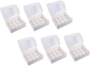 Unomor 6pcs Cupcake Storage Boxes Food-grade Cake Containers Inserts for Simple Design Muffin Boxes for Bakery Events and Parties