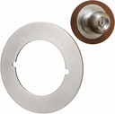 Scar Plate Deadbolt Back Plate, Stainless Steel, 3-1/2 Inch Diameter - 2 Pack (Brushed Stainless, Round Shape)
