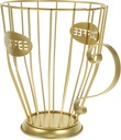 Ciieeo Coffee Organizer Basket Lid Metal Storage Holder Multi-Purpose Storage Rack for Kitchen and Living Room Decor