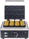 Mini Donut Electric Maker Machine, Nonstick Commercial Doughnut Baker Home Baker Machine, Stainless Steel Makes 12 Doughnuts Countertop Mini Cupcake, Mini-Pie and Quiche, Waffle Maker 1500W (12 Pcs)