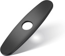 Faucet Plate, ALEASHA Kitchen Sink Cover Stainless Steel Plate Matte Black for 1 or 3 Hole Bathroom or Kitchen Sink Faucet 10 Inch Escutcheon Hole Covers