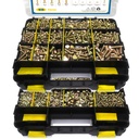 919 Pcs Grade 8.8 Metric Bolt Assortment, M4 M5 M6 M8 Heavy Duty Bolts and Nuts Kit, Yellow Zinc Plated, Length from 12-30mm (Yellow Box)