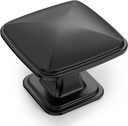 Amerdeco 25 Pack K0003MB Matte Black Cupboard Drawer Knobs Kitchen Cabinet Knobs Single Hole Cabinet Handles Dresser Knobs