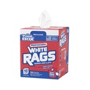 TOOLBOX® Professional White Rags Center-Pull Box, 200 Sheets (11" x 10") – Made in USA | Multi-Purpose Disposable Wiping Rags for Painting, Cleaning, Auto, and DIY Projects