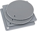 Silicone Trivets for Hot Dishes, Silicone Pot Holders for Kitchen, Trivet Mat Hot Pads for Kitchen, Trivets for Hot Pots and Pans, Heat Resistant Mats for Quartz Countertop, Set 4 Light Gray