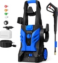 Pressure Washer, Power Washer with 4 Nozzles and Foam Cannon, High Pressure Cleaning Machine for Cars, Driveways, Fences, Patios, Home Cleaning