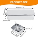 Seasoning Containers with Spoon and Lid, 3 Grids Stainless Steel Seasoning Containers Set Sugar Salt Container Set Spice Salt Pepper Sugar Storage Organizers Box Jar Kitchen Utensils Seasoning Box
