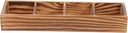 PRETYZOOM 4grid Retro Storage Box Coffee Tea Bags Organizer Elegant Wooden Tea Bag Holder