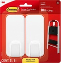 Command 10 lb XL Heavyweight Hook, 2 Wall Hooks and 6 Command Strips, Damage-Free Hanging with Adhesive, Heavy Duty Hanging Great for Christmas Decorations